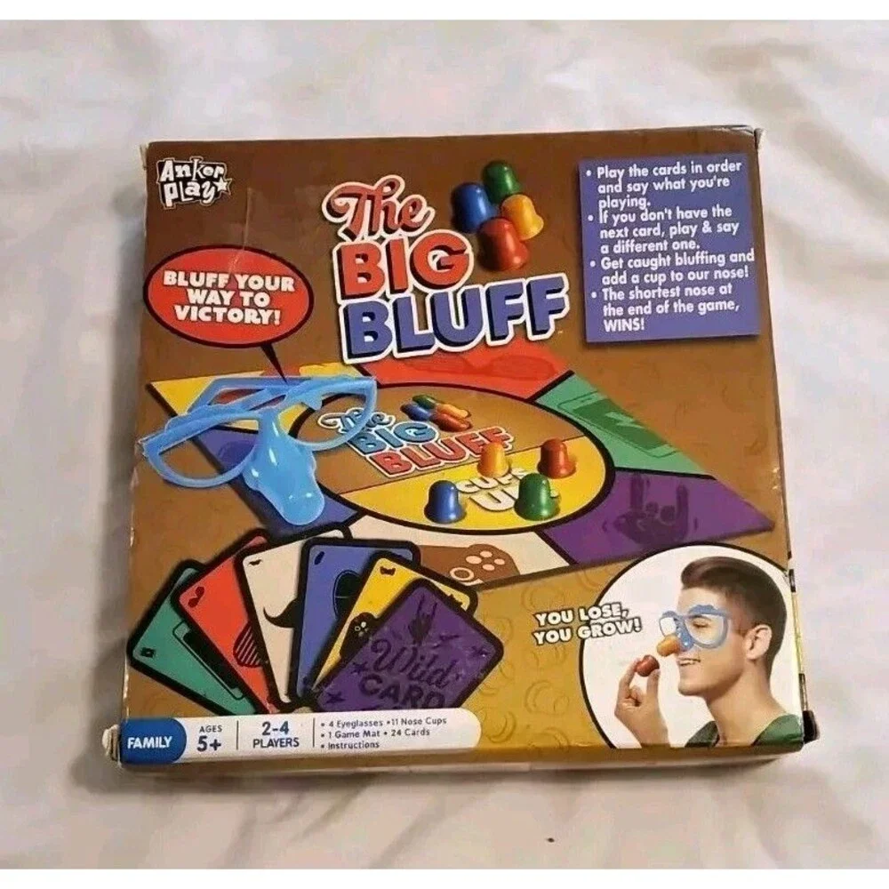 The Big Bluff Family Board Game Of Deception 2-4 Players Ages 5 & Up Anker